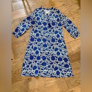 Floral Blue Midi Dress